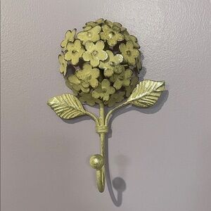 Pearlized white  Floral Wall Hook
